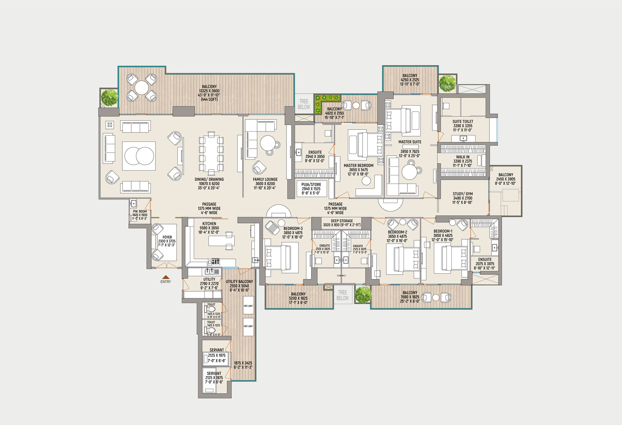 County 107 Noida floor plan