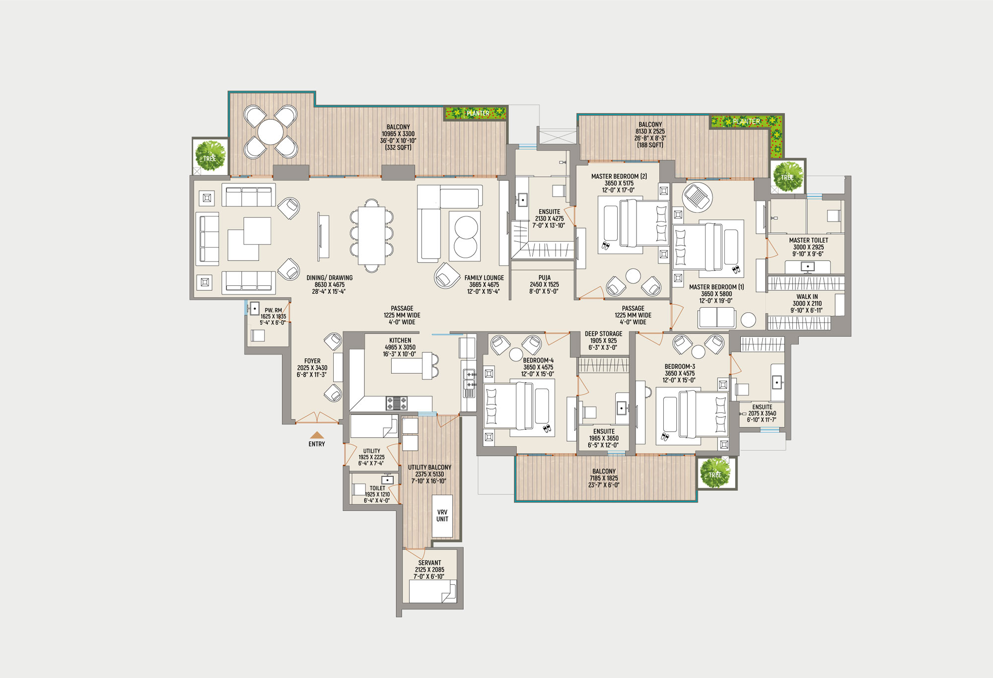 County 107 Noida floor plan