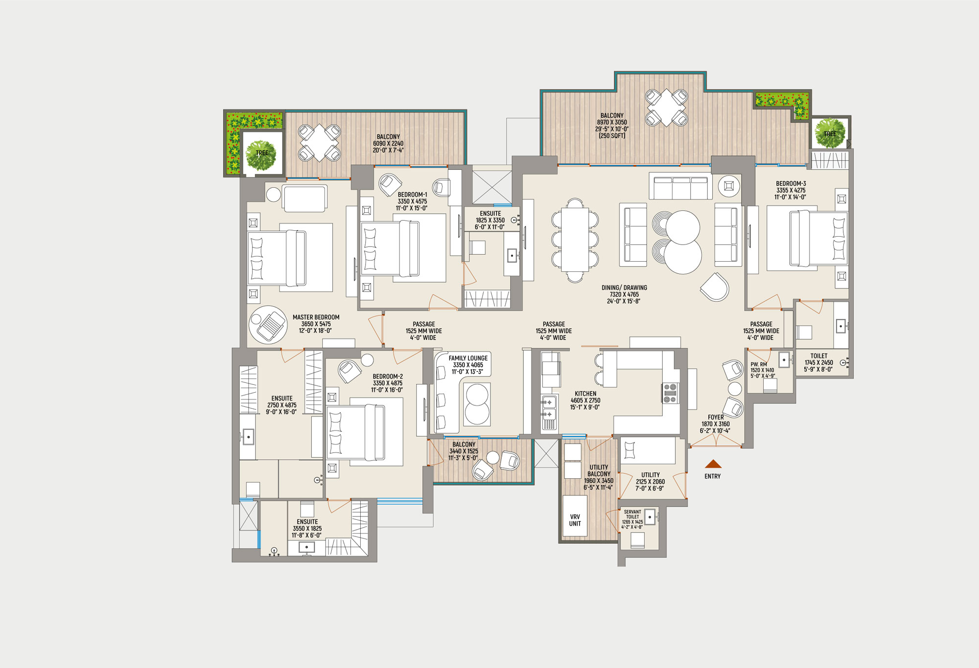 County 107 Noida floor plan