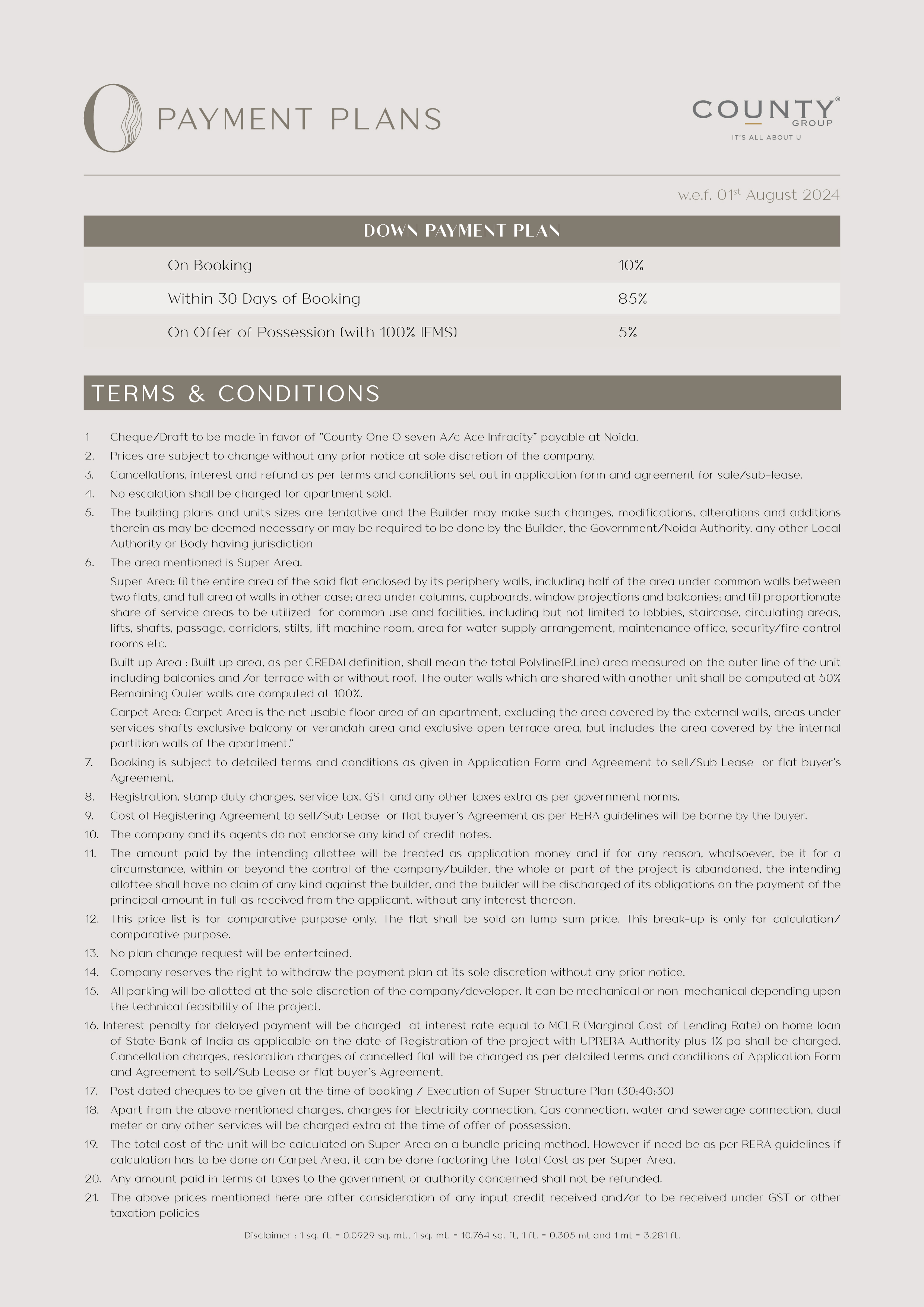 Gaur The Islands Price List