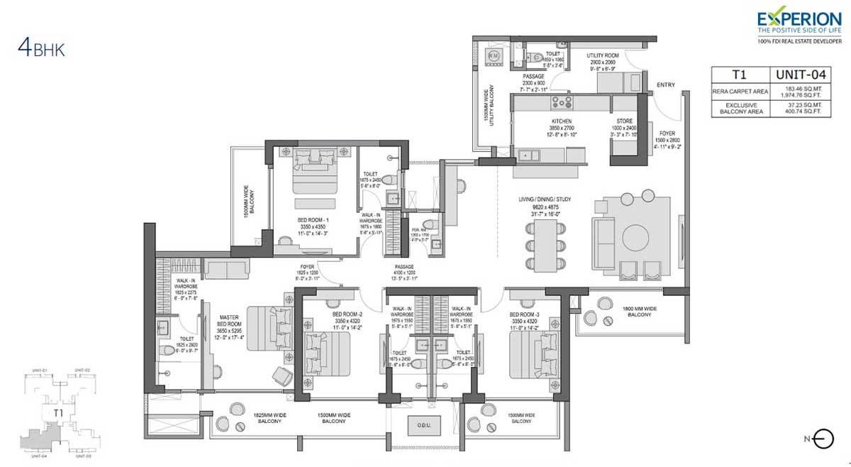 Experion Elements floor plan