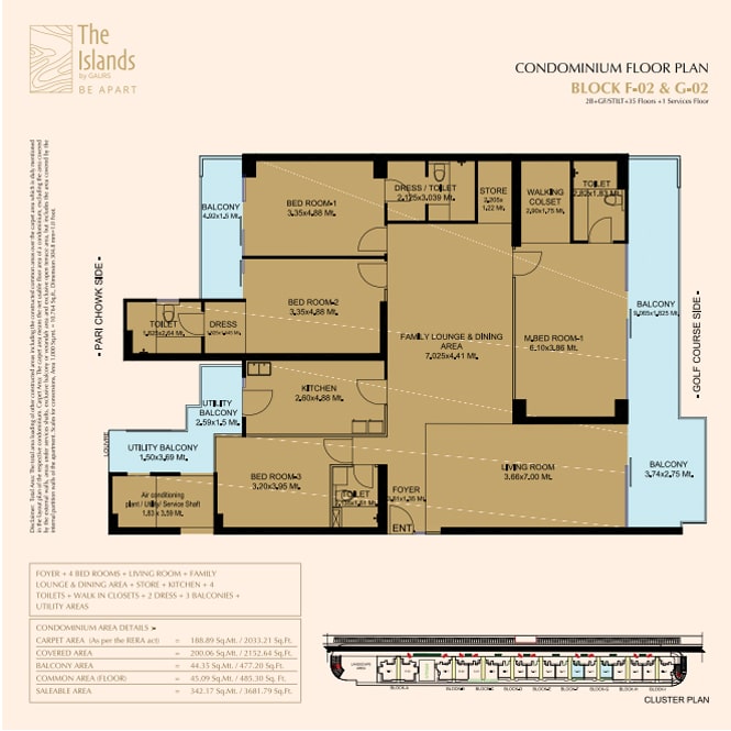 Gaur The Islands floor plan