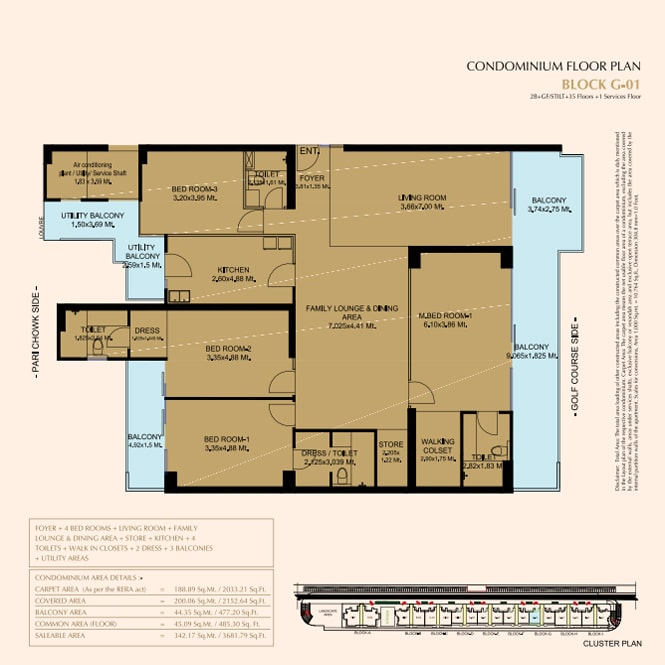 Gaur The Islands floor plan