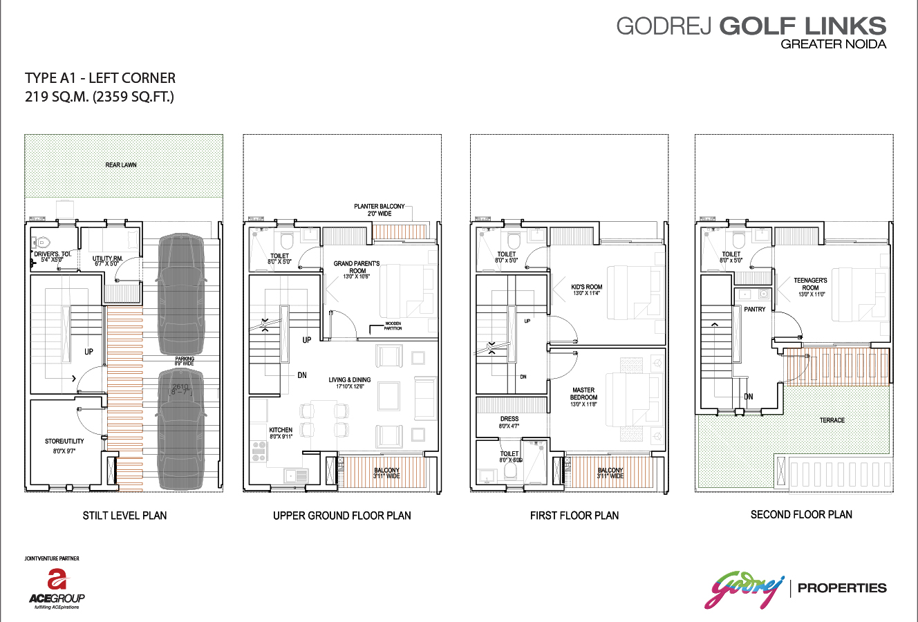 Godrej Golf Links Crest Villas Floor Plan