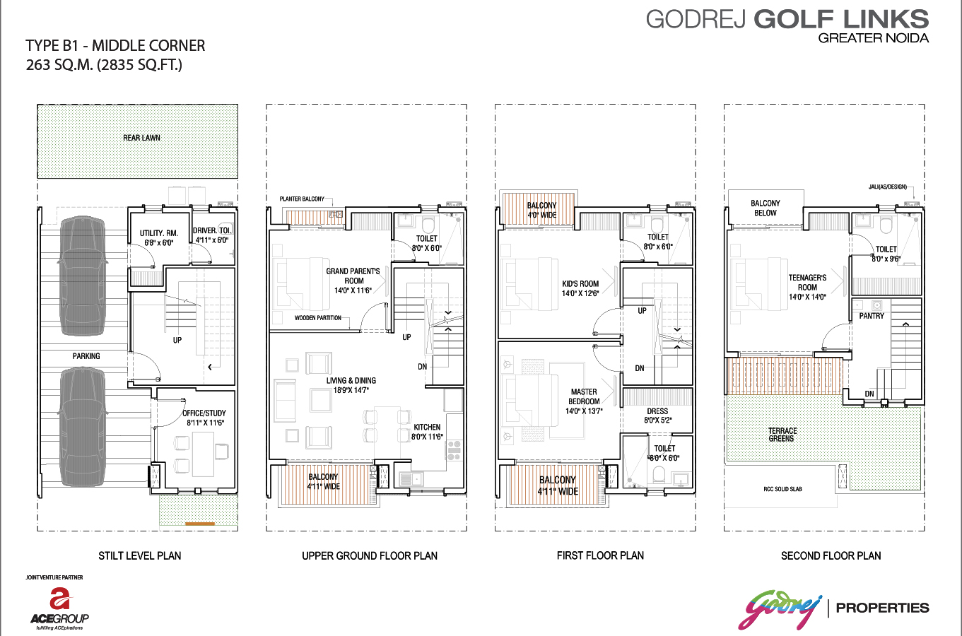 Godrej Golf Links Crest Villas floor plan