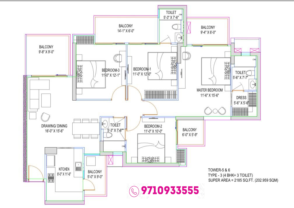 RG Pleiades Noida Extension floor plan